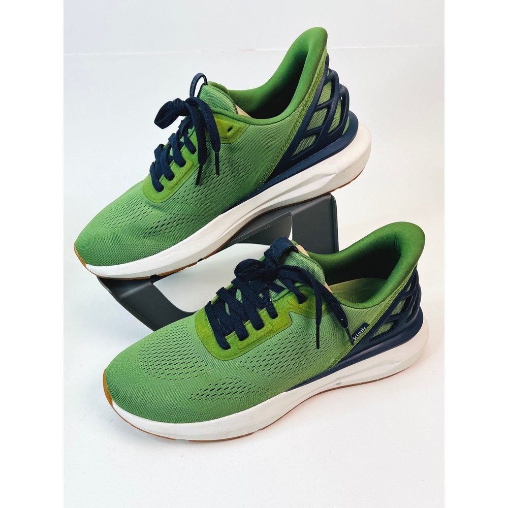 Kizik Athens Mens Olive Green Navy Hands-Free Slip-On Sneakers Size 11‎